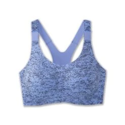 BROOKS Women's Dare Racerback 2.0 Run Bra - Blue Lavender Terrain Print