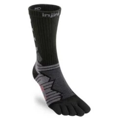 Injinji Men's Ultra Run Crew Sock - Obsidian