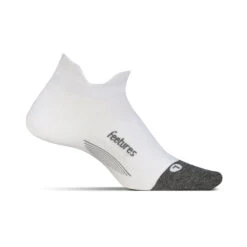 Feetures Unisex Elite Ultra Light No Show Tab Sock - White