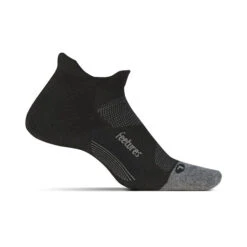Feetures Unisex Elite Max Cushion No Show Tab Sock - Black